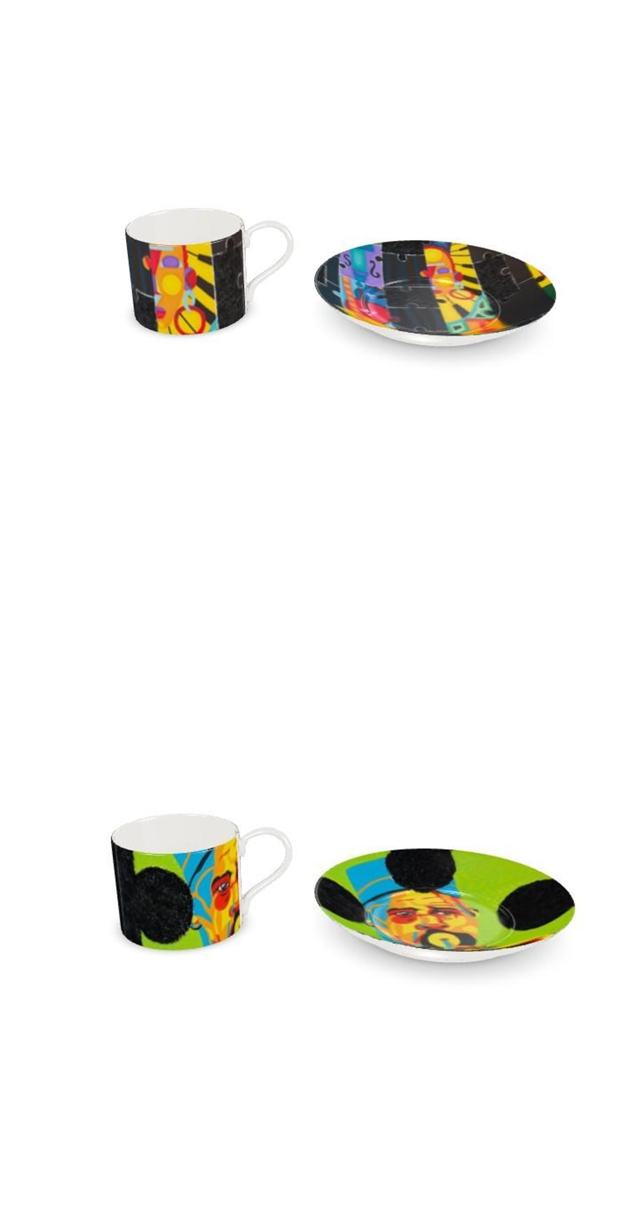 Large Coffee Cup and Saucer